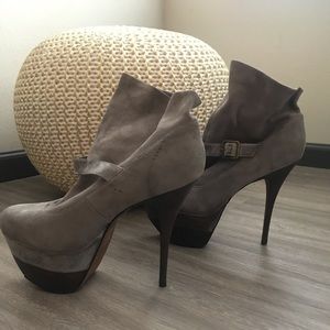 Gray Heel Bootie